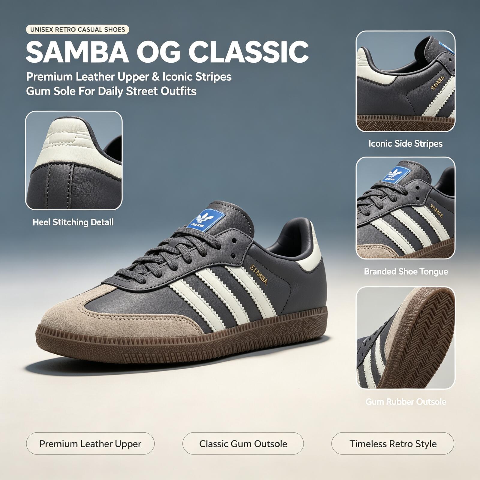 Official Adidas Genuine SAMBA  - đánh giá và giá Adidas Shoes Samba