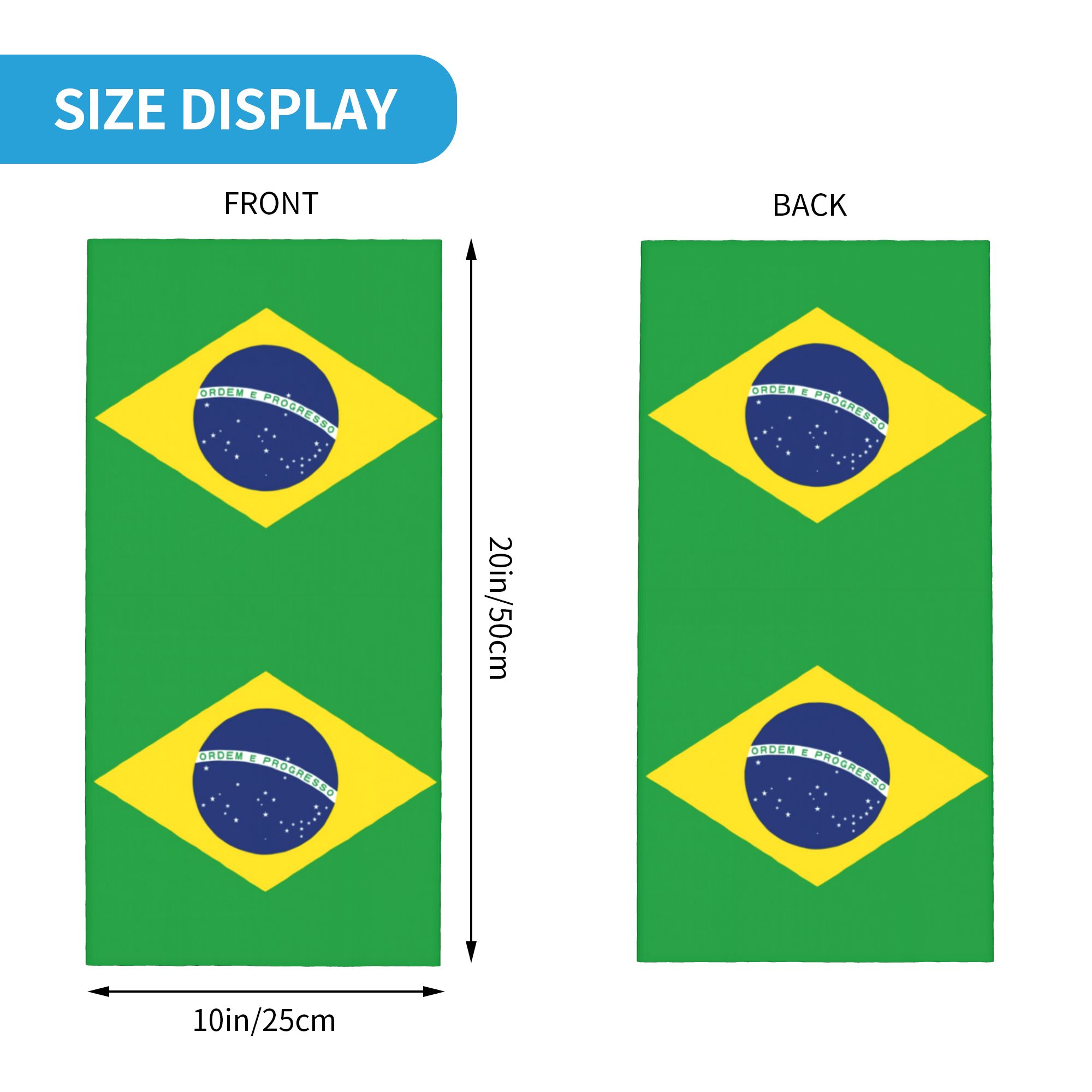 Custom Brazil Flag Bandana Nec - đánh giá và giá Neck Gaiter Fleece