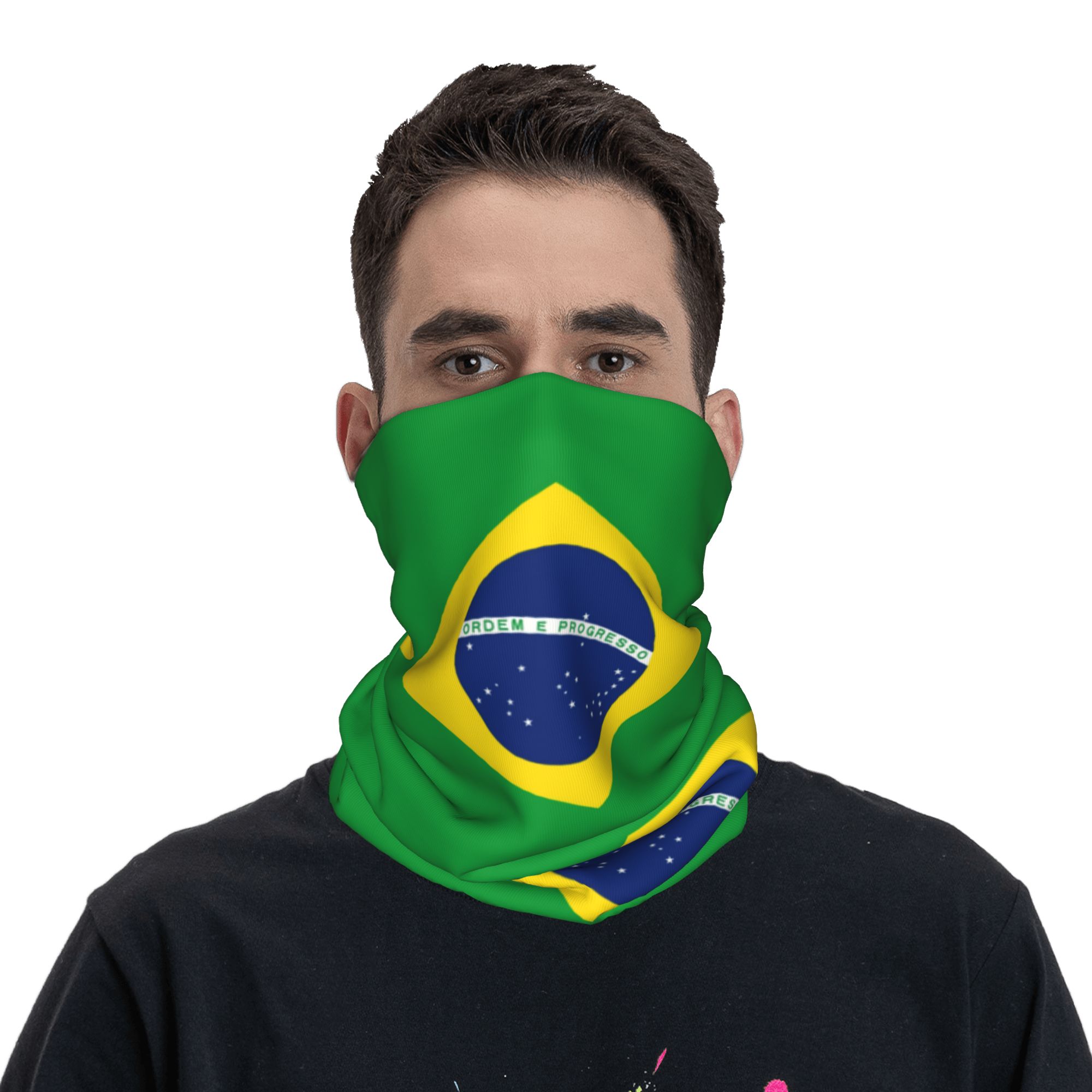 Custom Brazil Flag Bandana Nec - đánh giá và giá Neck Gaiter Fleece