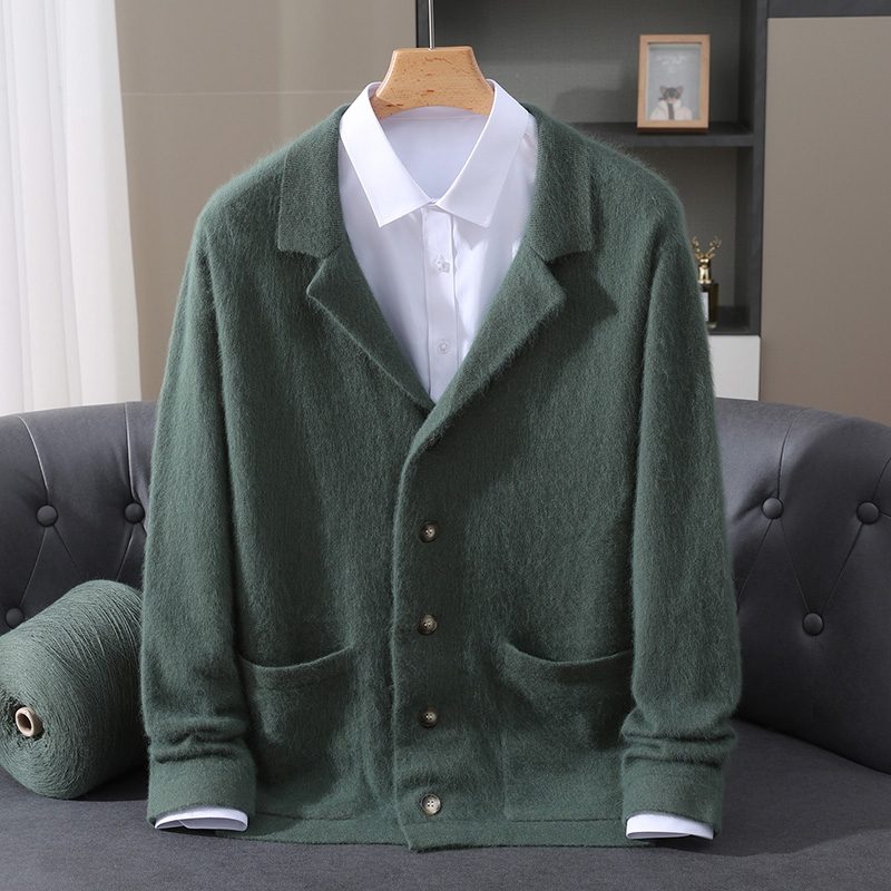 New Mink Wool Cardigan Men's P - đánh giá và giá Wool Coat Peacoat