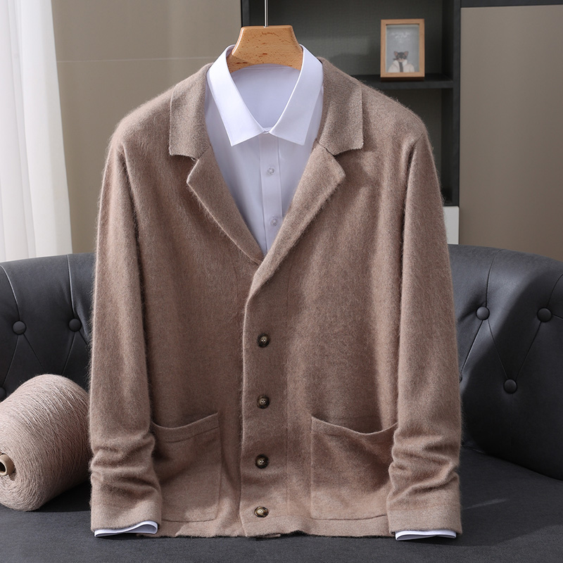 New Mink Wool Cardigan Men's P - đánh giá và giá Wool Coat Peacoat