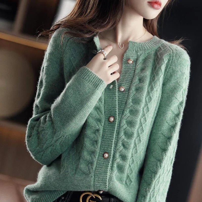 Vintage Knitted Cardigan Jacke - đánh giá và giá Wool Coat Peacoat